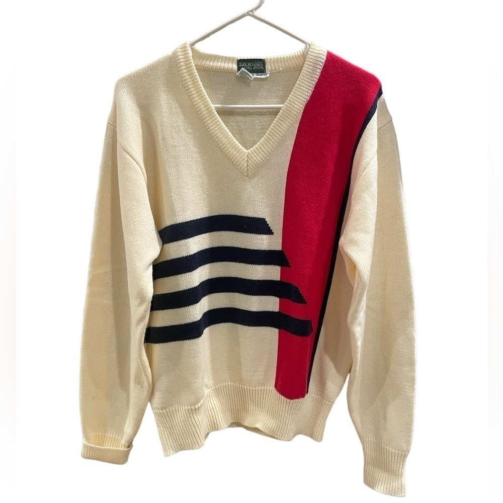 Vintage IZOD Club V Neck Sweater in Excellent Condition